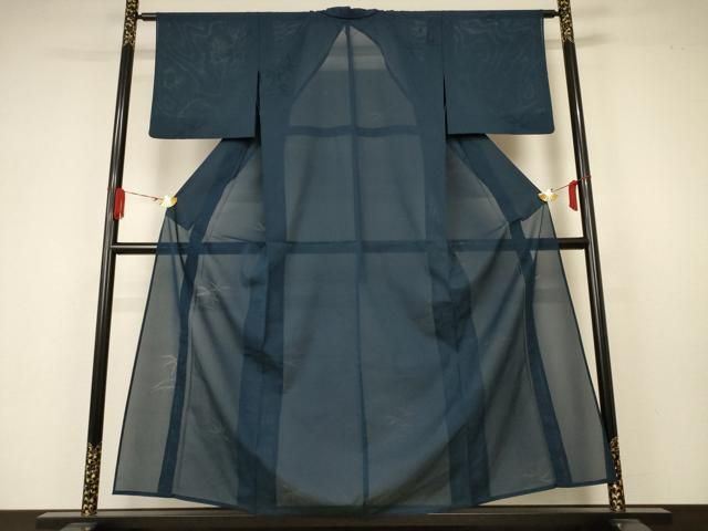 平和屋着物＊夏物　色無地　縦絽　芝紋紗　洒落柿色　正絹　逸品　未使用　AABA6487jd