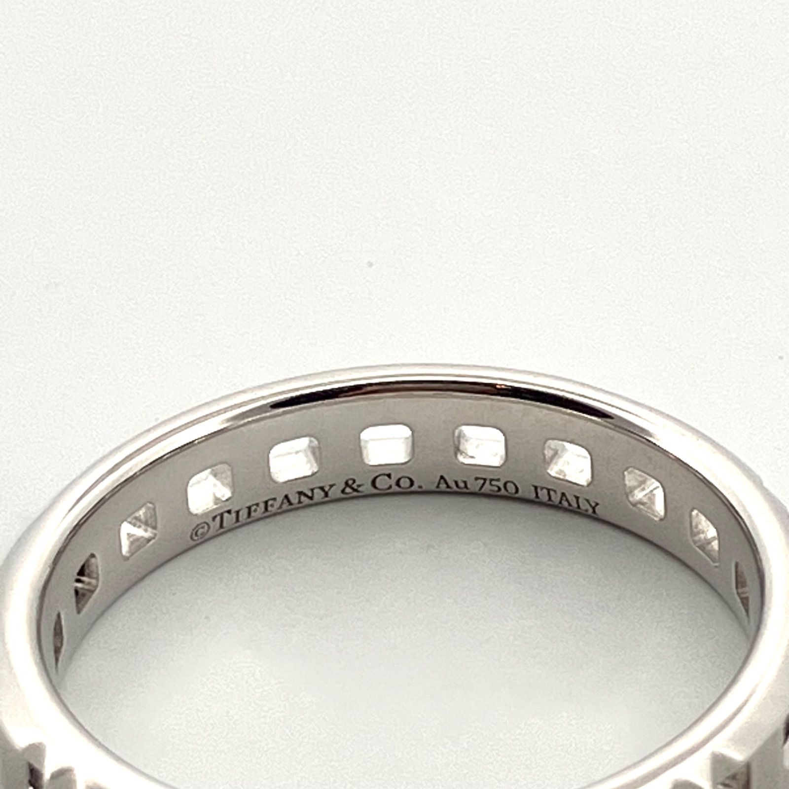 極美品 付属品付き ティファニー Tトゥルー ナロー リング 9号 k18 鑑定済み】正規品 TIFFANY＆CO ティファニー Tトゥルー ナロー