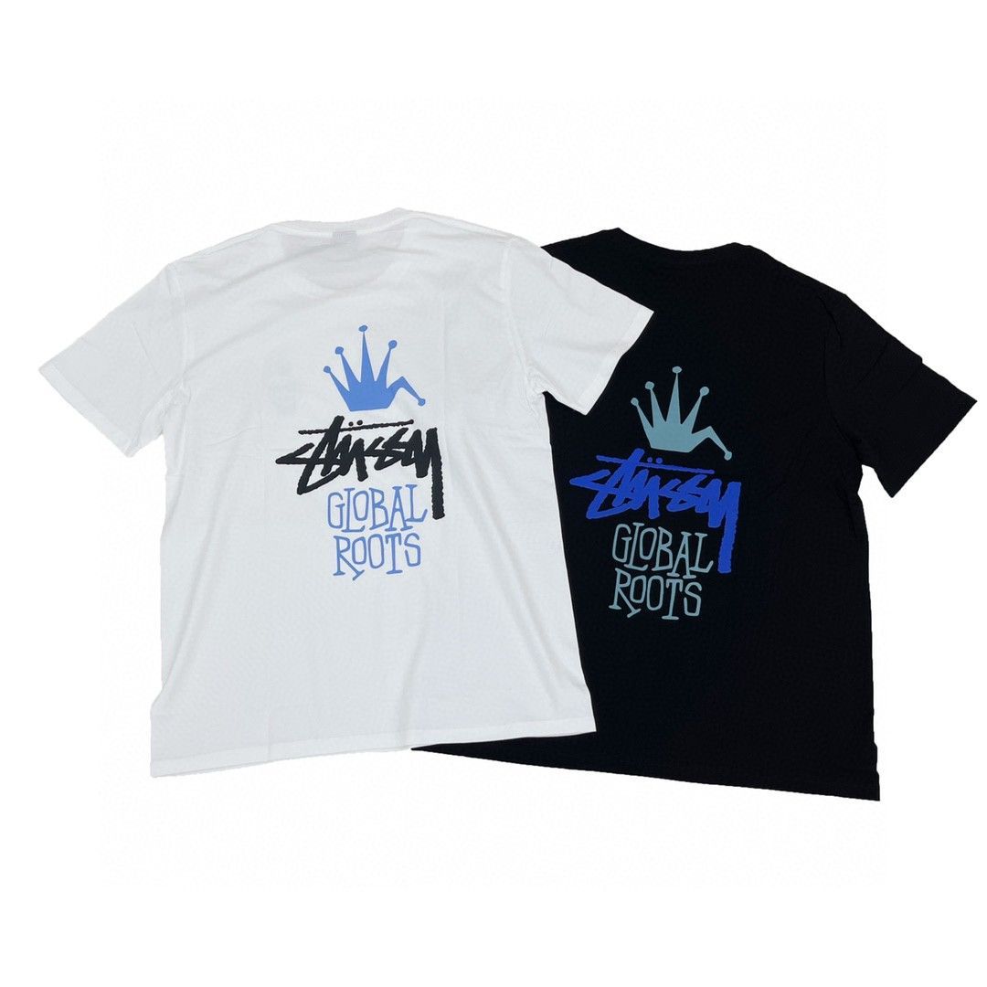 STUSSY クラウンゴールドロゴ半袖Tシャツ