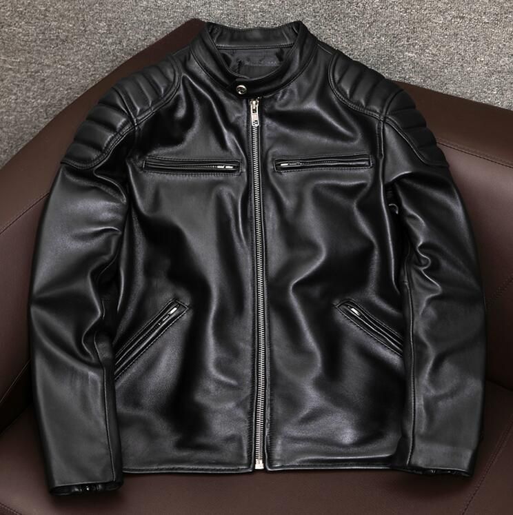 新品 ハレーバイクレザージャケット 上品 本革 高級 羊革 ライダースジャケット 革ジャン Ｓ～5XL 秋冬 黒 - メルカリ