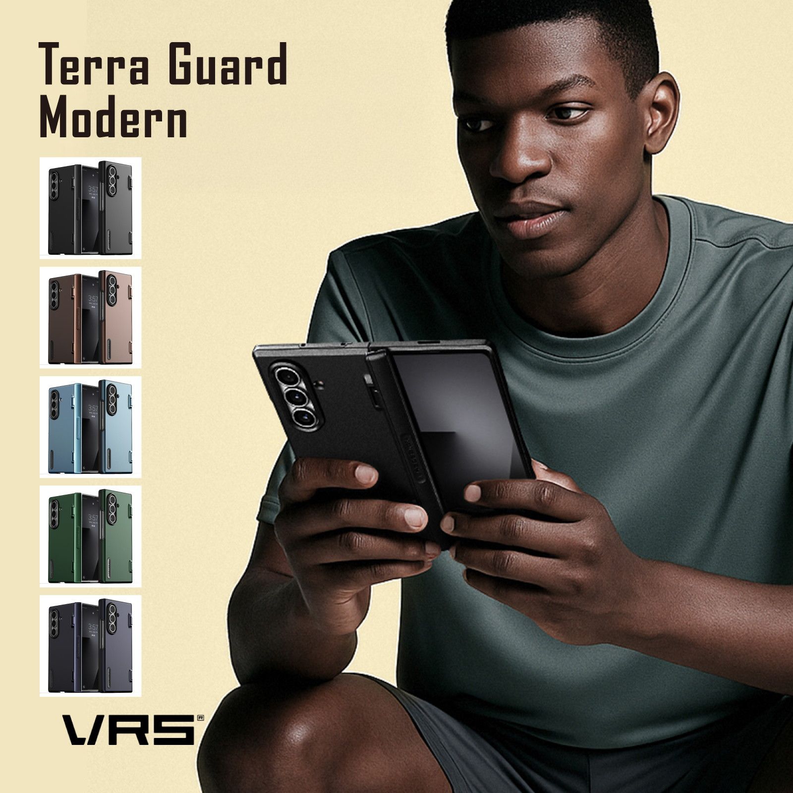 Galaxy Z F 7 ケース 耐衝撃 ヒンジ保護 スマホケース シンプル 携帯ケース Galaxy Z F 7 ギャラクシー ZF 7 対応 VRS DESIGN Terra Guard Modern F