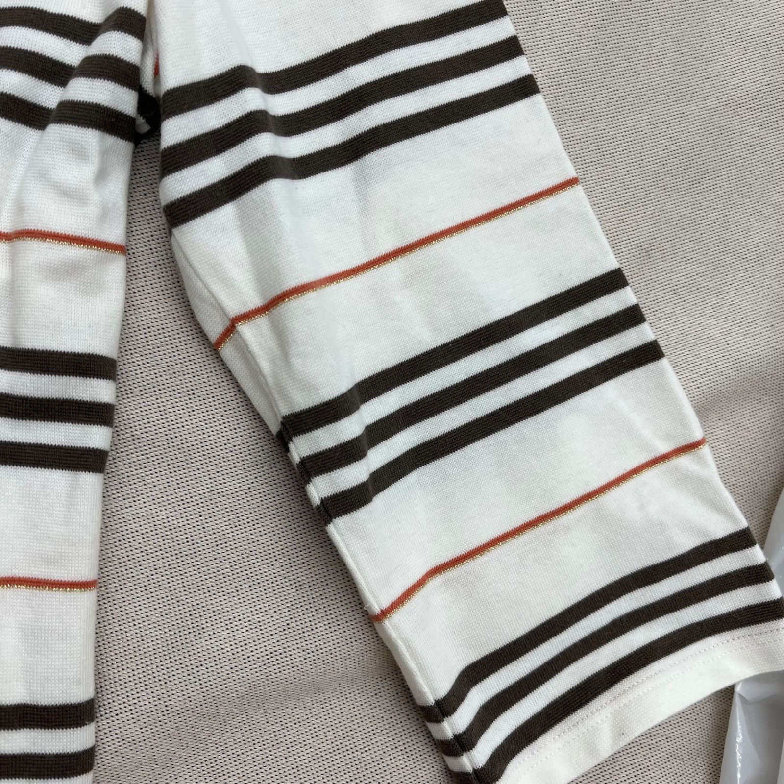 【新品】BURBERRY　ボーダー　切り替えワンピース　7分袖　レディース　M BURBERRY BLUE LABEL 「BURBERRY LABEL」 ボーダー柄7分袖