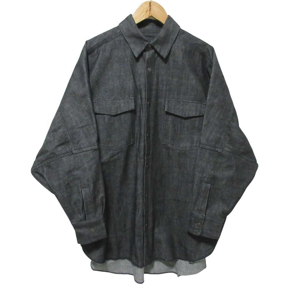 美品 UNION LAUNCH ユニオンランチ アローズ別注 デニム ドルマンスリーブ シャツ F ブラック レディース 古着 中古 美品 UNION LAUNCH ユニオンランチ アローズ別注 デニム