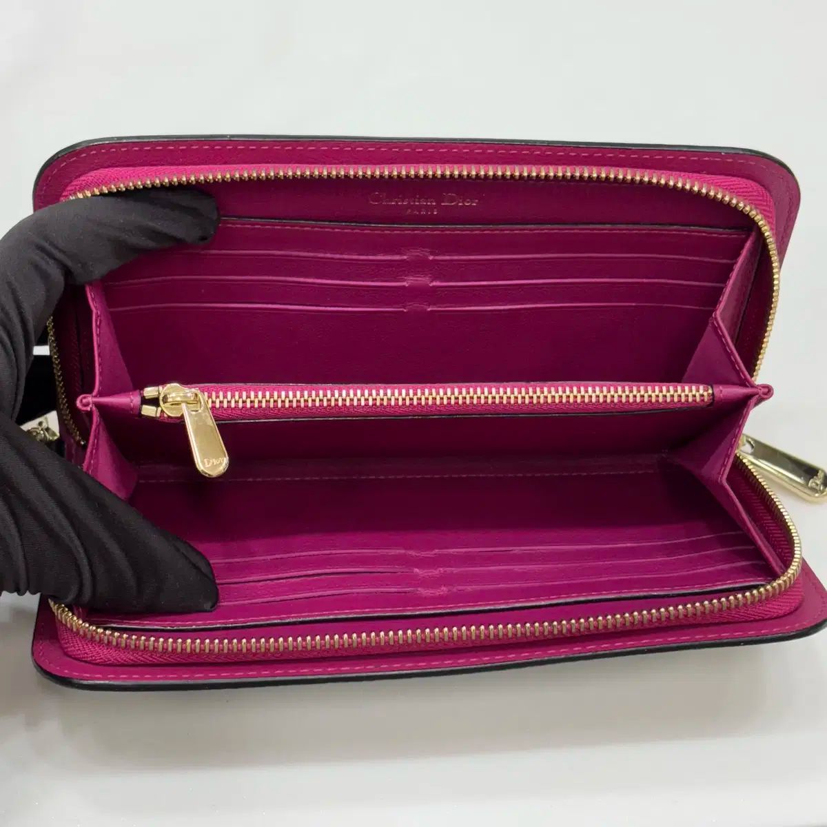 Dior(ディオール) ファスナー 長財布 ブラック - メルカリ