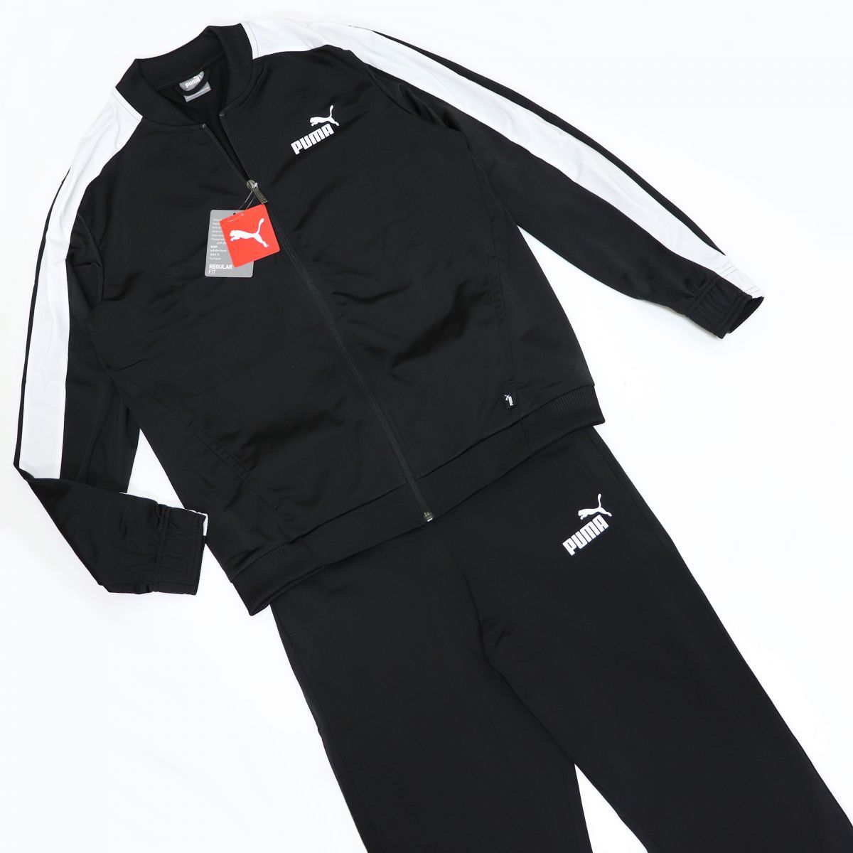 ☆プーマ PUMA 新品 メンズ 暖かい トリコット ジャージ 上下セット セットアップ トラックスーツ 黒 XL [SET588961-01-XL]  五 参☆QWER - メルカリ