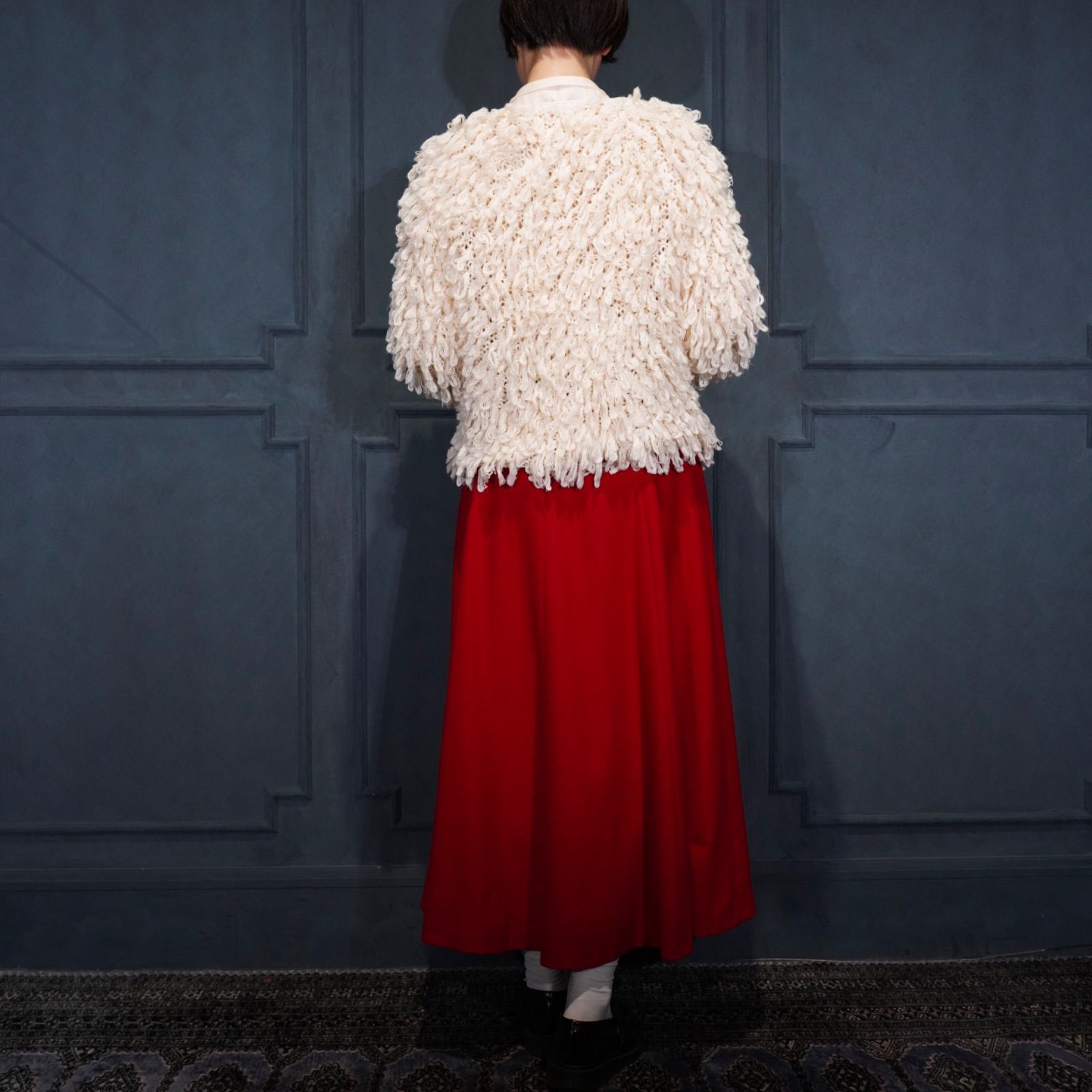  USA VINTAGE SHAGGY DESIGN KNIT CARDIGAN アメリカ古着シャギーデザインニットカーディガン 長袖 カーディガン ボレロ アンサンブル