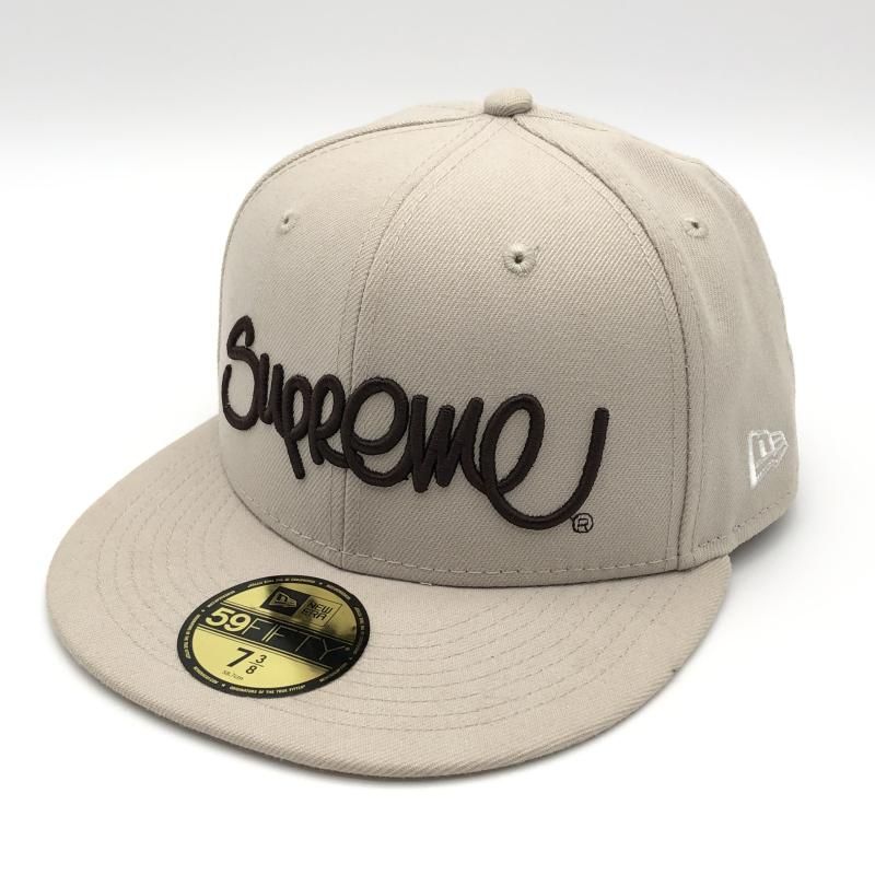 SUPREME × NEW ERA handstyle キャップ 7 3 8 58.7cm ベージュ シュプリーム ニューエラ 10 240010486987