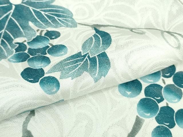 平和屋着物▽羽織 スリーシーズン 春夏秋 塵除け 草花地紋 青藍