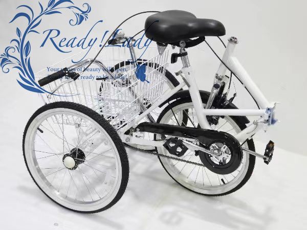 実用新品☆ ホワイト 20インチ 折り畳み式 三輪自転車 人気新品 高齢者用 リ座席高さ調節可能 買い物かご付き 便利 大人用 3輪自転車 - メルカリ