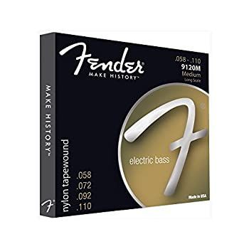 -非常に良い Fender エレキベース弦 9120 Bass Strings%ｶﾝﾏ% Nylon Tapewound.058-.110