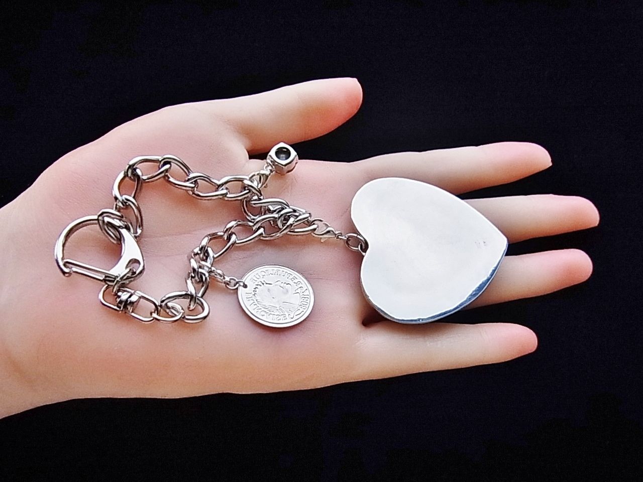 ムーンストーンハートバッグチャーム（オーバルムーンストーン