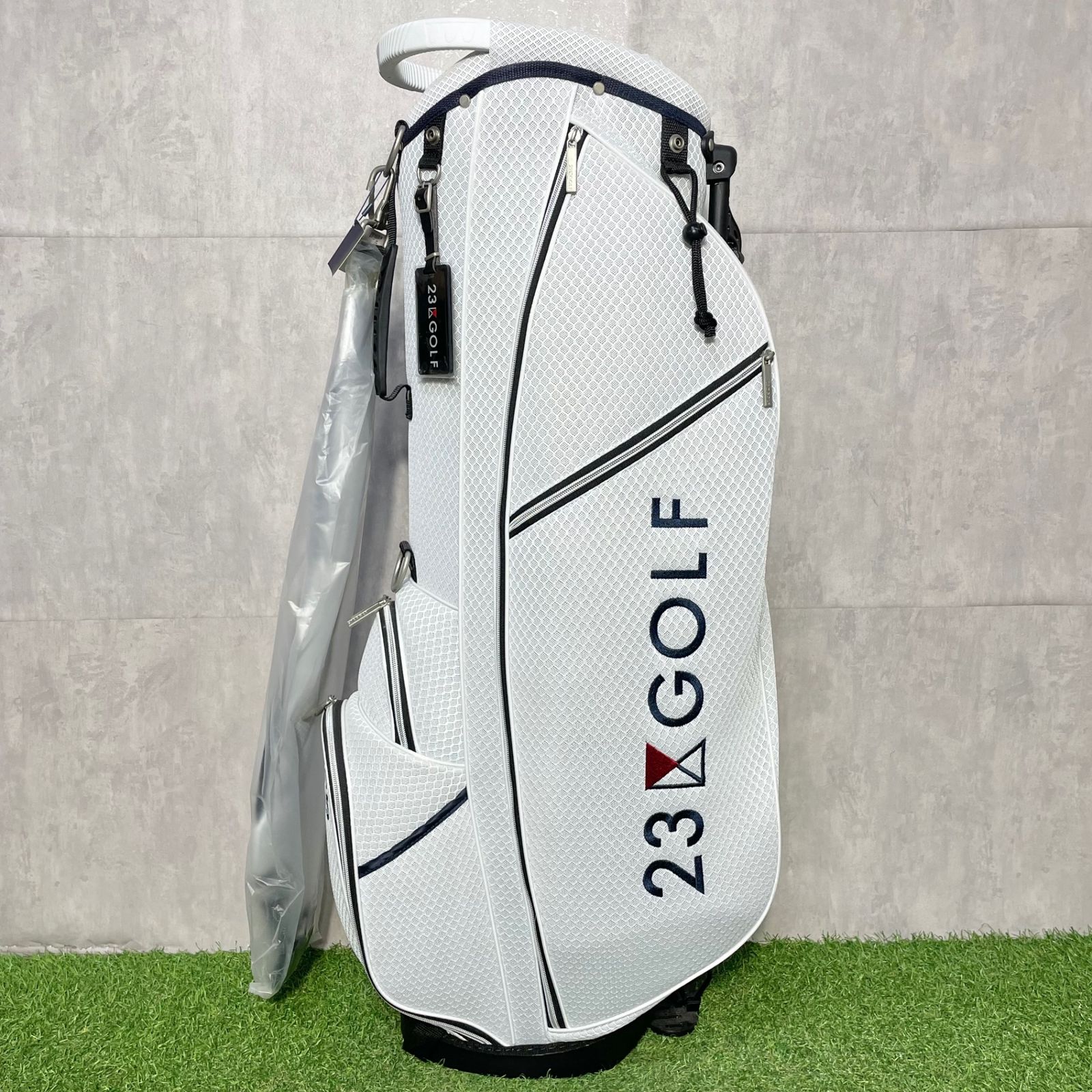 未使用品】23区GOLF キャディバッグ ゴルフバッグ ホワイト