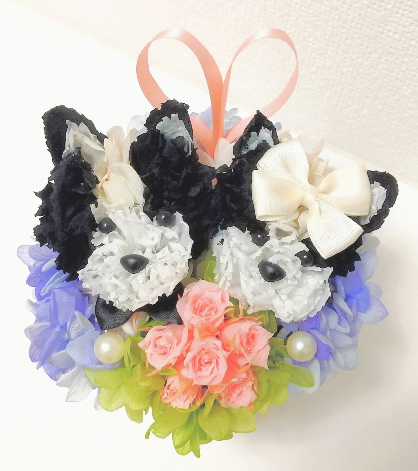 errer フランネルフラワー 土台付 筆記体 樹脂標本 植物標本