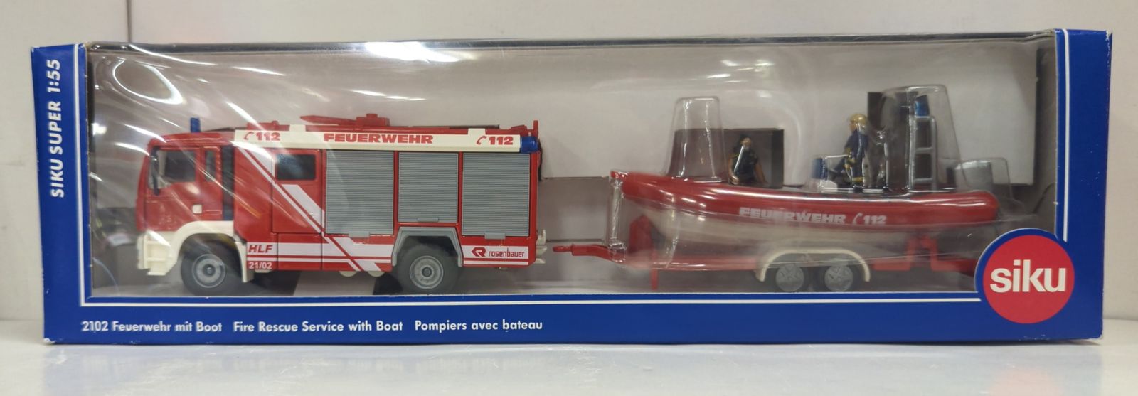 siku 1/55SIKU SUPER Fire Rescue Service with Boat 2102