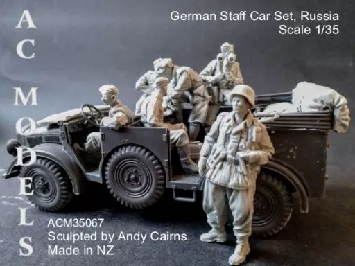 プラモデル 1|35 WWII ドイツ 司令部スタッフ 6体セット アクセサリー付 レジンキャストキット ACM35067