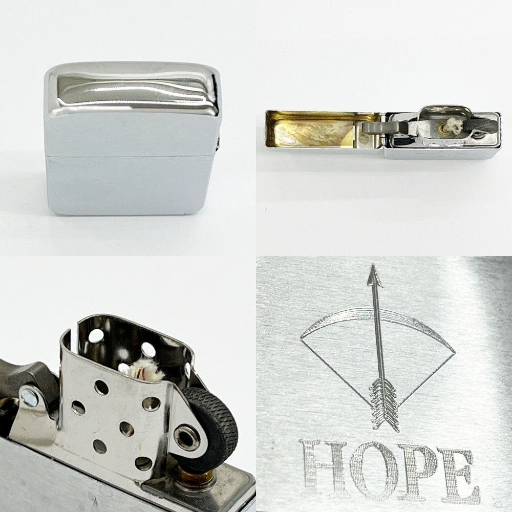 ◇◇ZIPPO ジッポー HOPE ホープ 真ん中に矢 シルバー 箱付 - メルカリ 