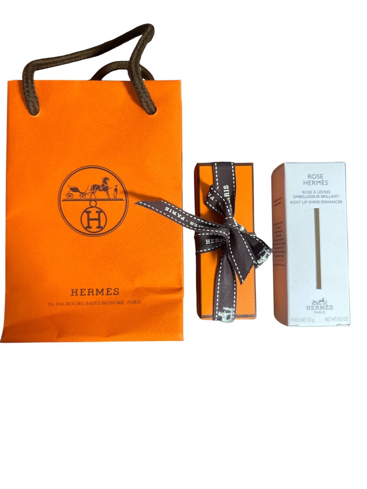 ローズエルメ27 リップ布袋、箱付き 美品 ティンティッドリップバーム