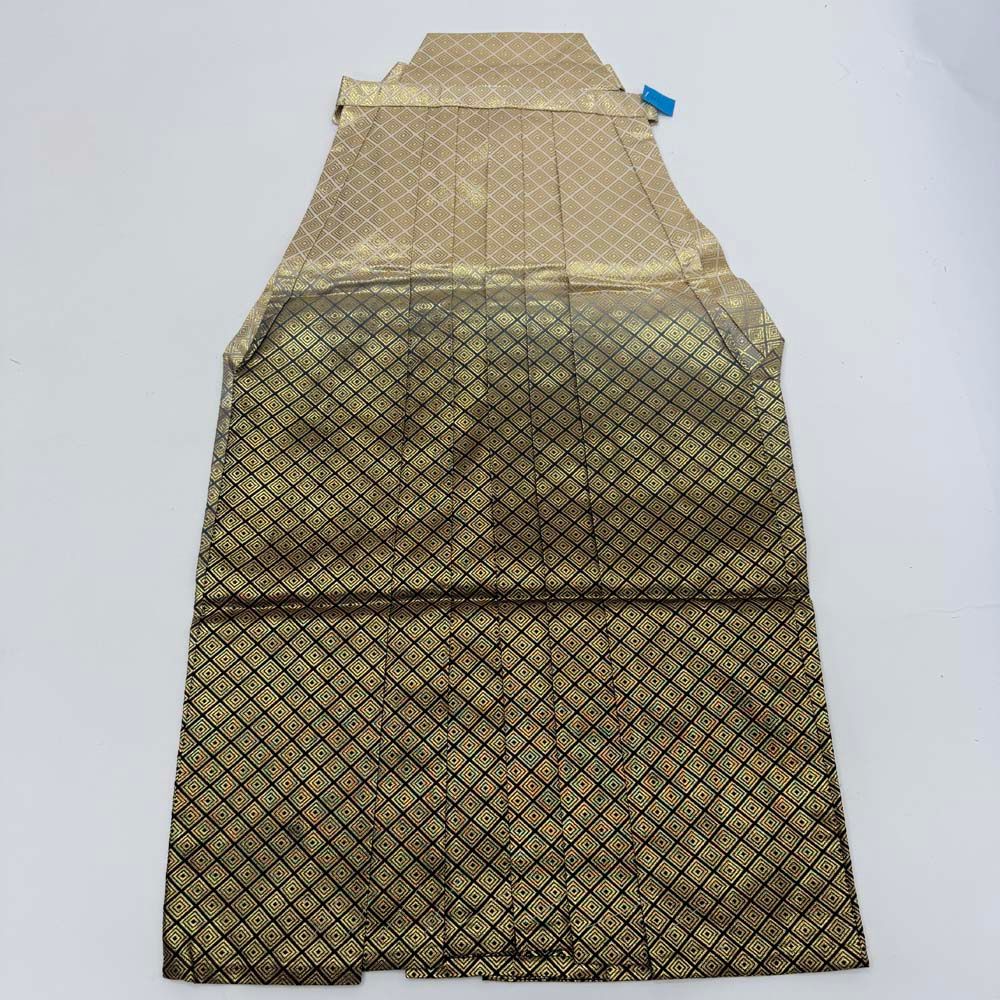 袴 行灯袴 男袴 紐下丈88cm 男性用袴 Lサイズ 成人式袴 金 黒 4645