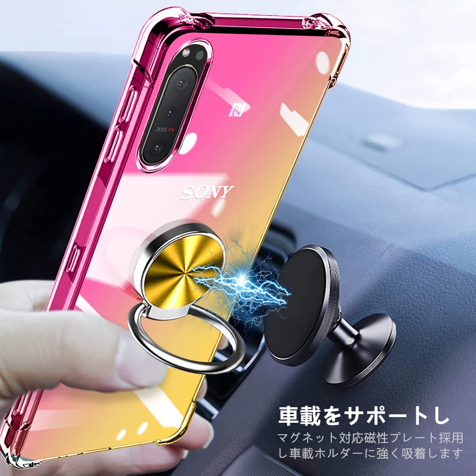 OPPO Reno5 A ケース リング付き クリア Reno5 A ケース TPU 透明 メッキ加工 耐衝撃 車載ホルダー対応 スタンド機能 防塵 薄型 軽量 落下防止 一体型 変形防止 オッポ リノ5 a カバー 銀 MJJ-1055-03-0 OPPO Reno5 A ケース リング付き クリア Reno5 A