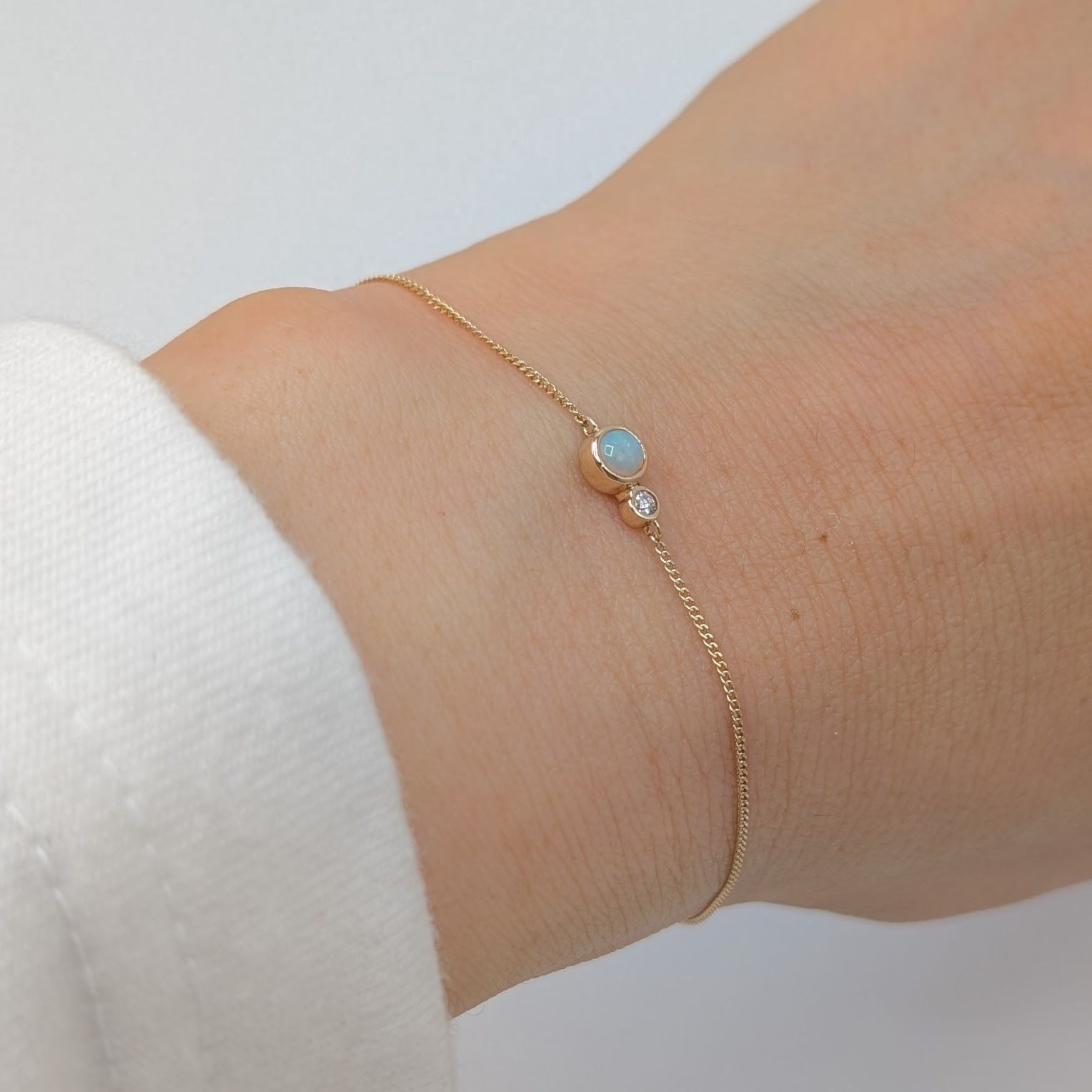 ete ダイヤ ブレスレット K10YG ブリリアント ブラウンダイヤモンド