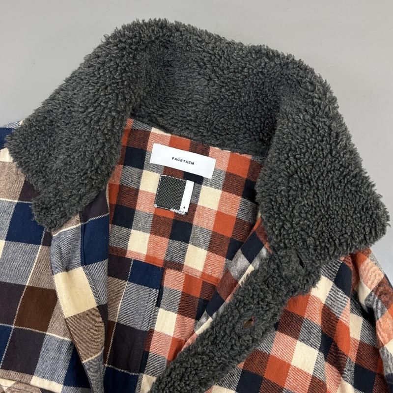 20ファセッタズム ボアシャツ パッチワーク 20ファセッタズム