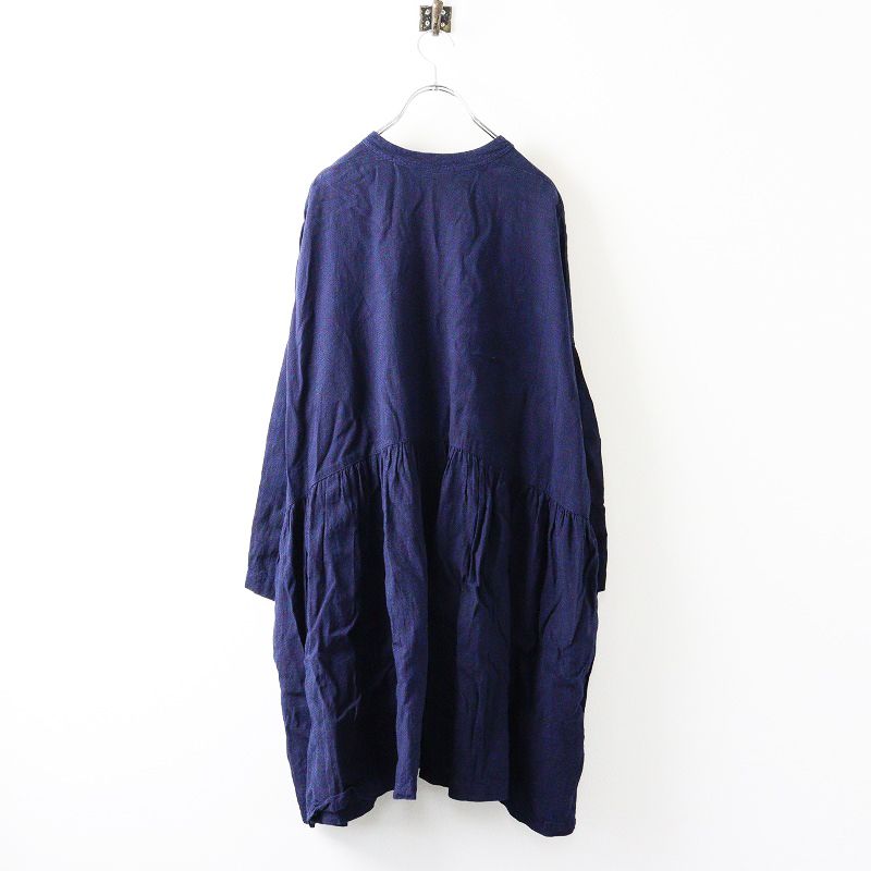 UpcycleLino ] 近江晒インディゴ染めチュニック