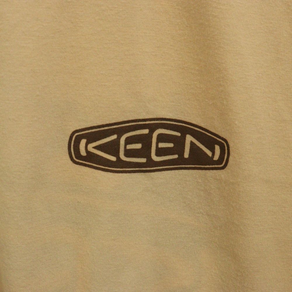 KEEN (キーン) ロゴプリント 半袖 Tシャツ ベージュ