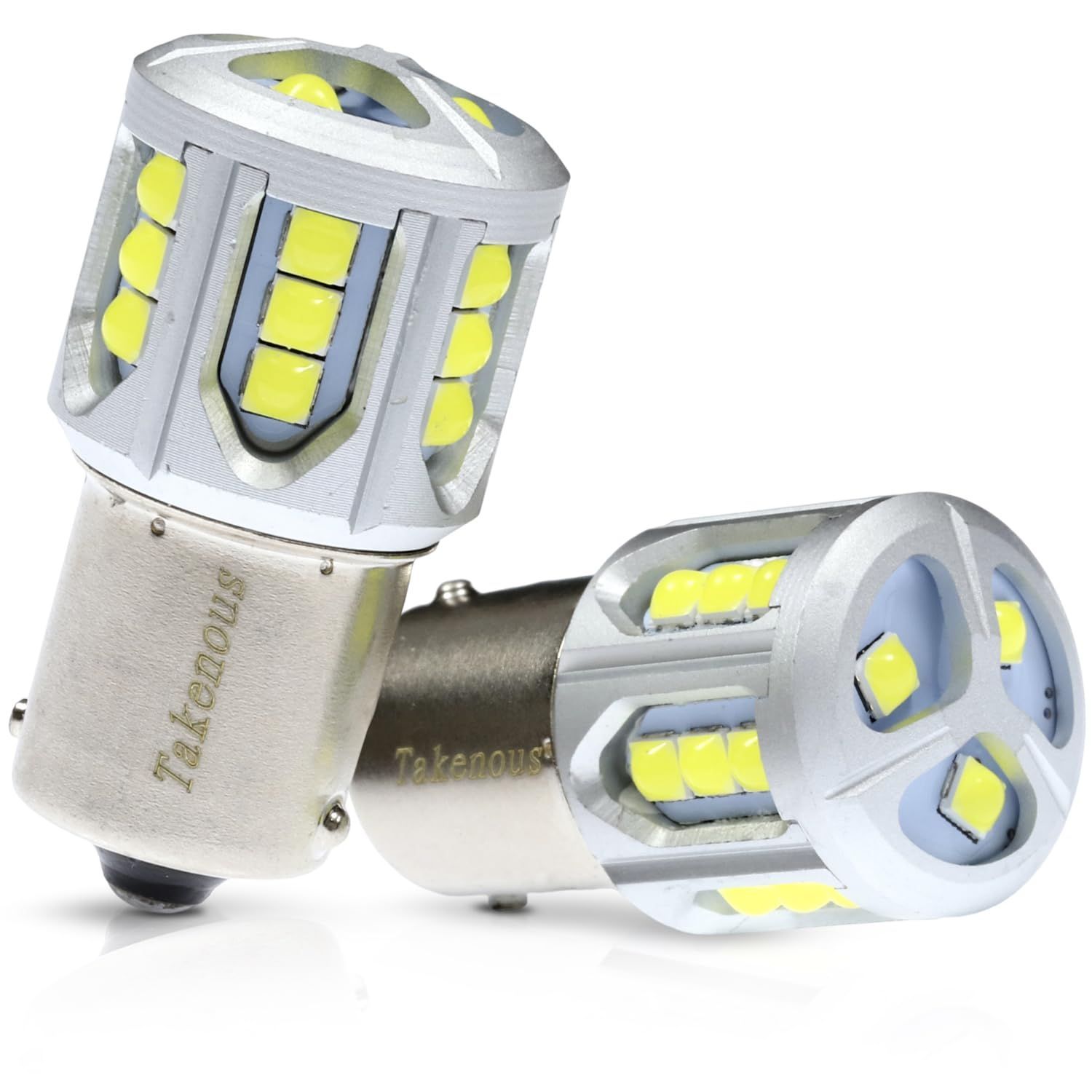 【話題】Takenous トラック野郎御用達 竹村商会 s25 シングル バックランプ専用バルブ 12v 24v led ホワイト 2個セット