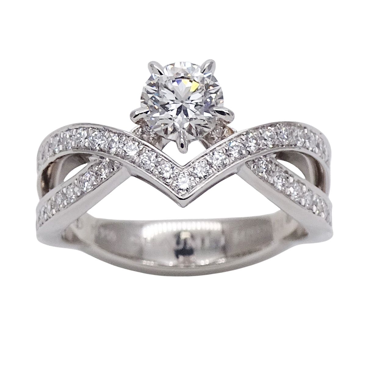 【極美品】□ショーメ リング　8号　プラチナ Pt950　CHAUMET　指輪 CHAUMET ショーメ Chaumet リング 指輪 8号 Pt950プラチナ