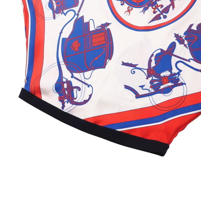 HERMES エルメス ブラウス サイズ34 Vネック ドルマン スカーフ 馬車柄  