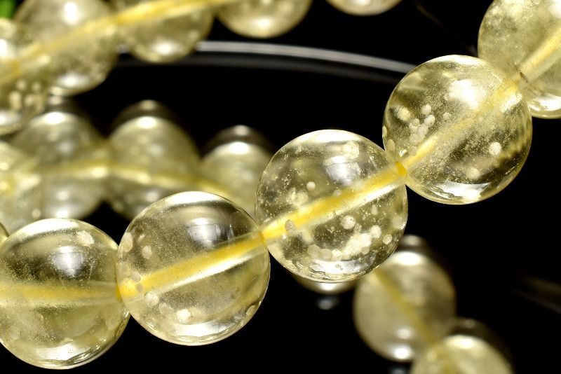 １点物 AAA クリストバライト内包 リビアングラス 10.5mm ブレスレット パワーストーン 天然石 _MB273