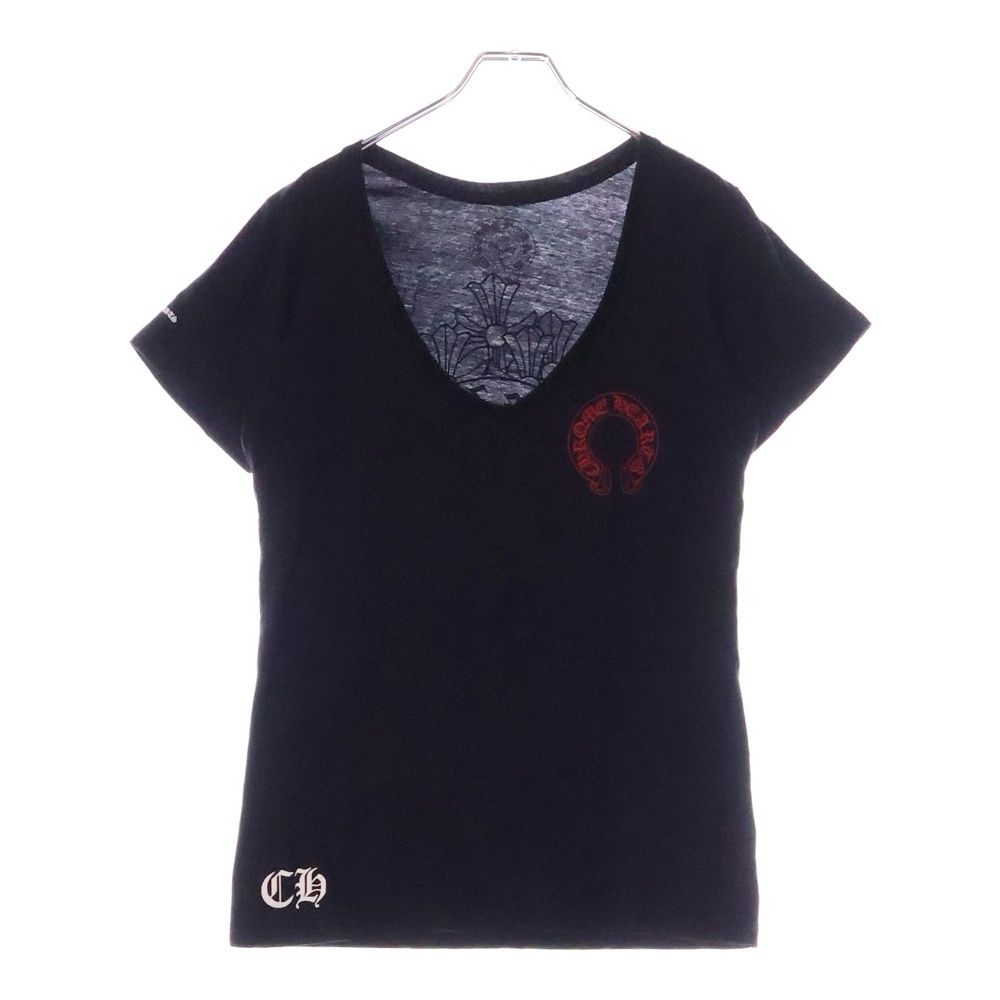 CHROMEHEARTS クロムハーツ セメタリークロス Vネック Tシャツ CHROMEHEARTS クロムハーツ セメタリークロス Vネック Tシャツ