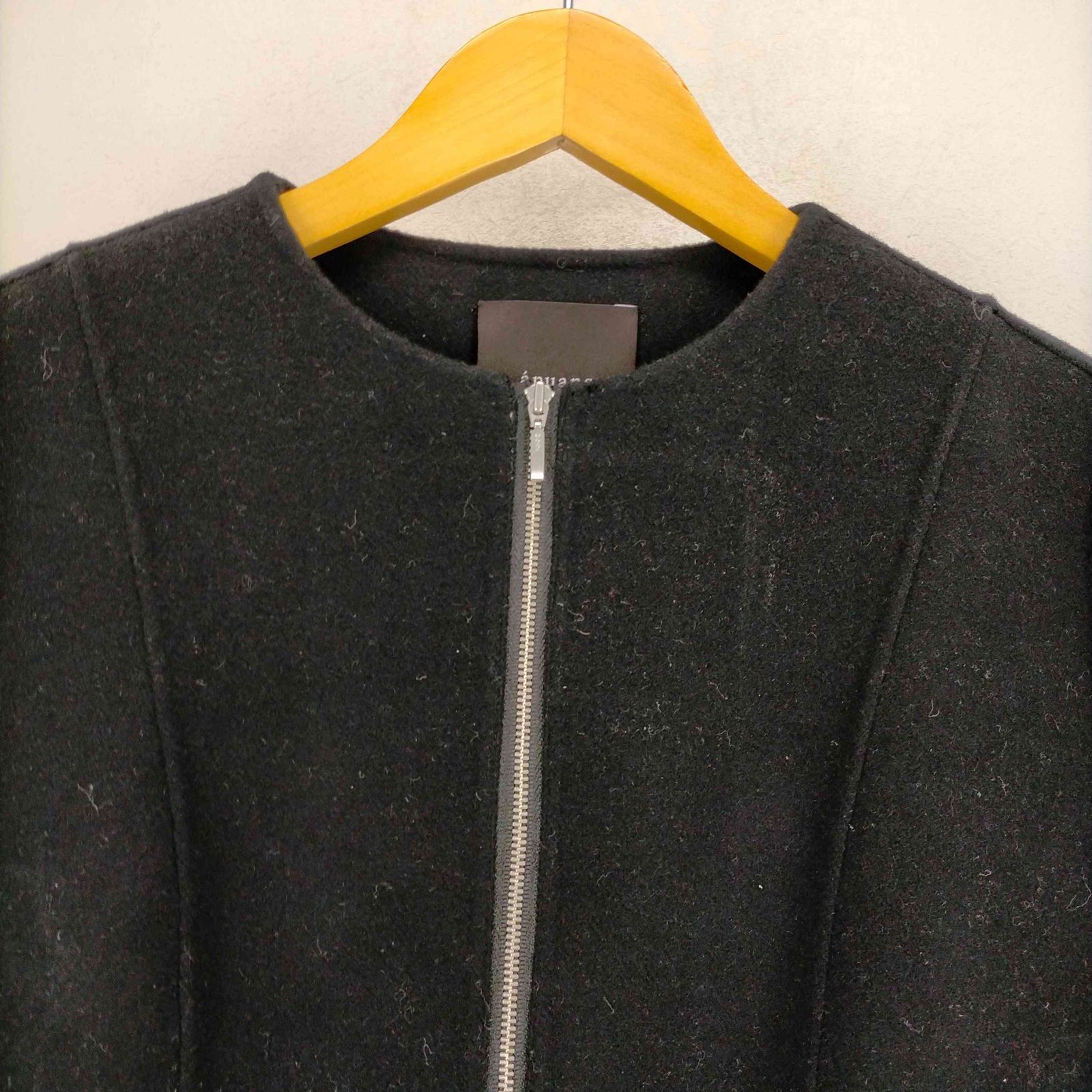 anuans アニュアンス ウールダブルクロスリバーショートジャケット アニュアンス anuans ウールダブルクロスリバーショートジャケット