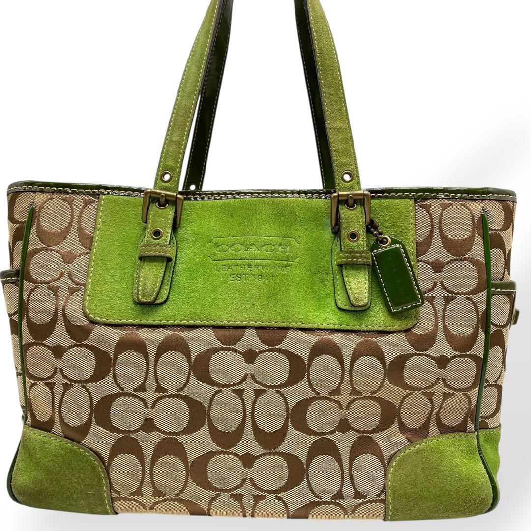 公式の店舗 COACH 良品 コーチ トートバッグ ハンドバッグ シグネチャー バッグ