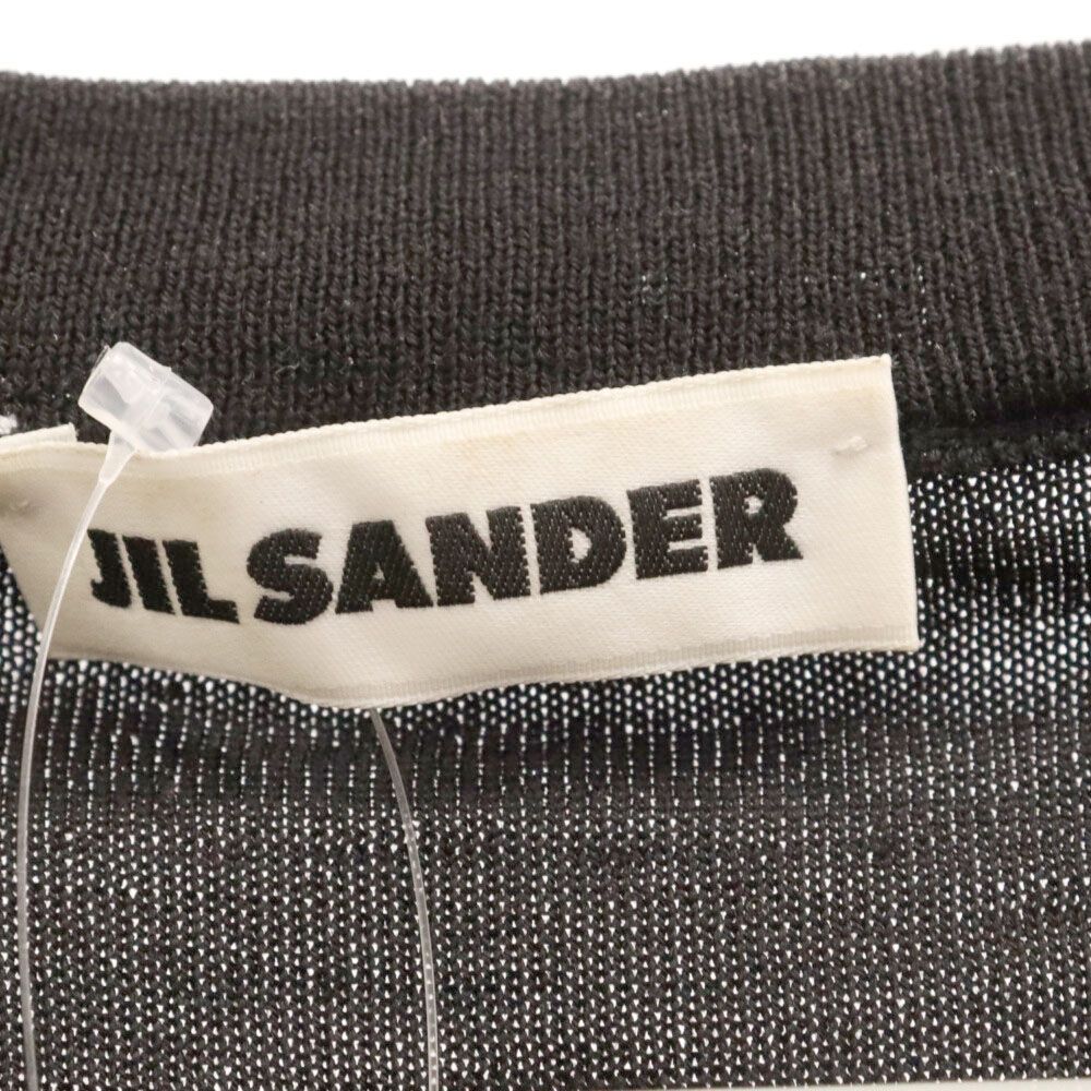 JIL SANDER (ジルサンダー) Super Fine Merino Wool ハイゲージウールニット 長袖セーター ブラック  J22GP0111 - メルカリ