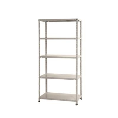 【新品・4営業日で発送】スチールラック KT-1 5段 間口875×奥行450×高さ1800mm ホワイトグレー