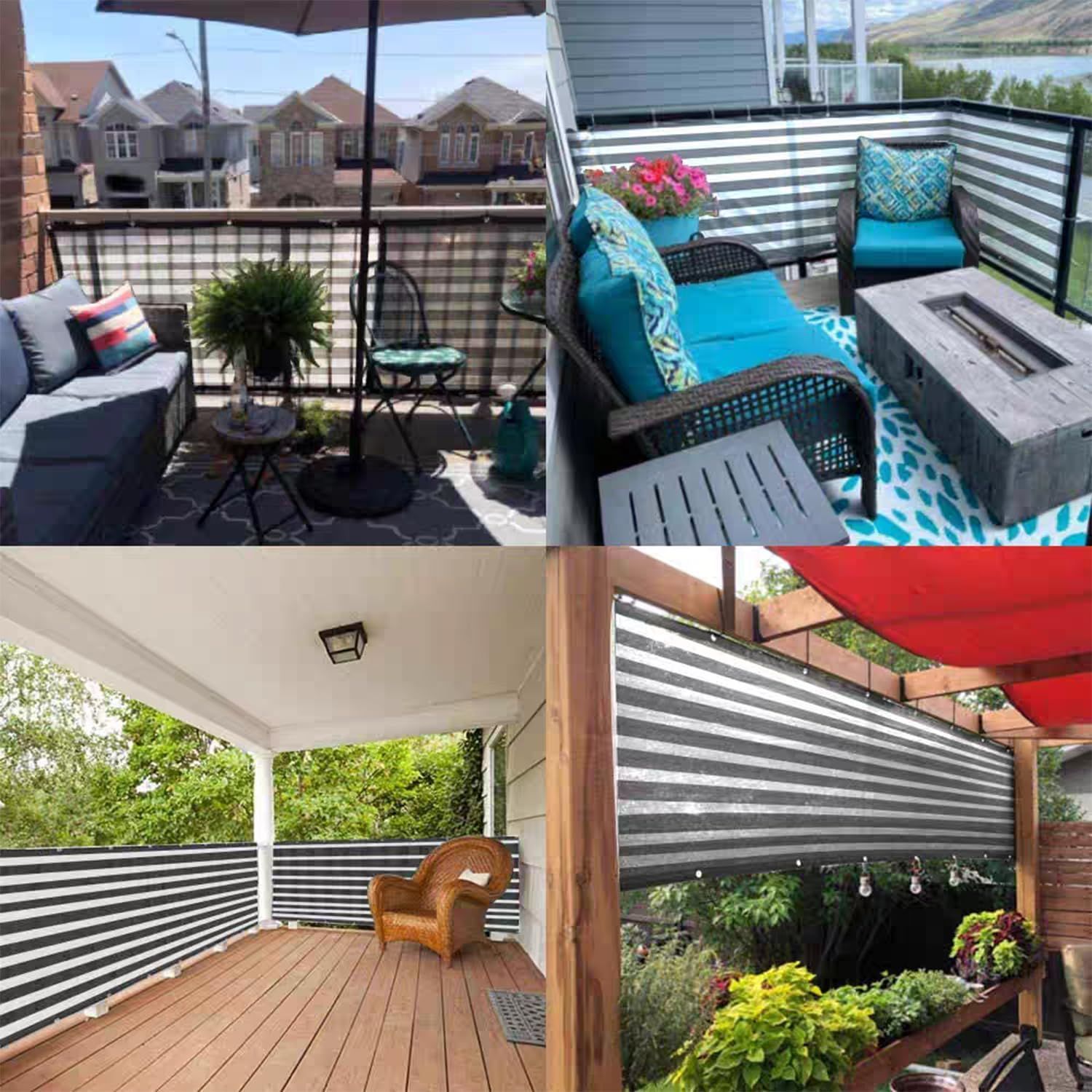 バルコニー用 ウッドデッキの雨よけ