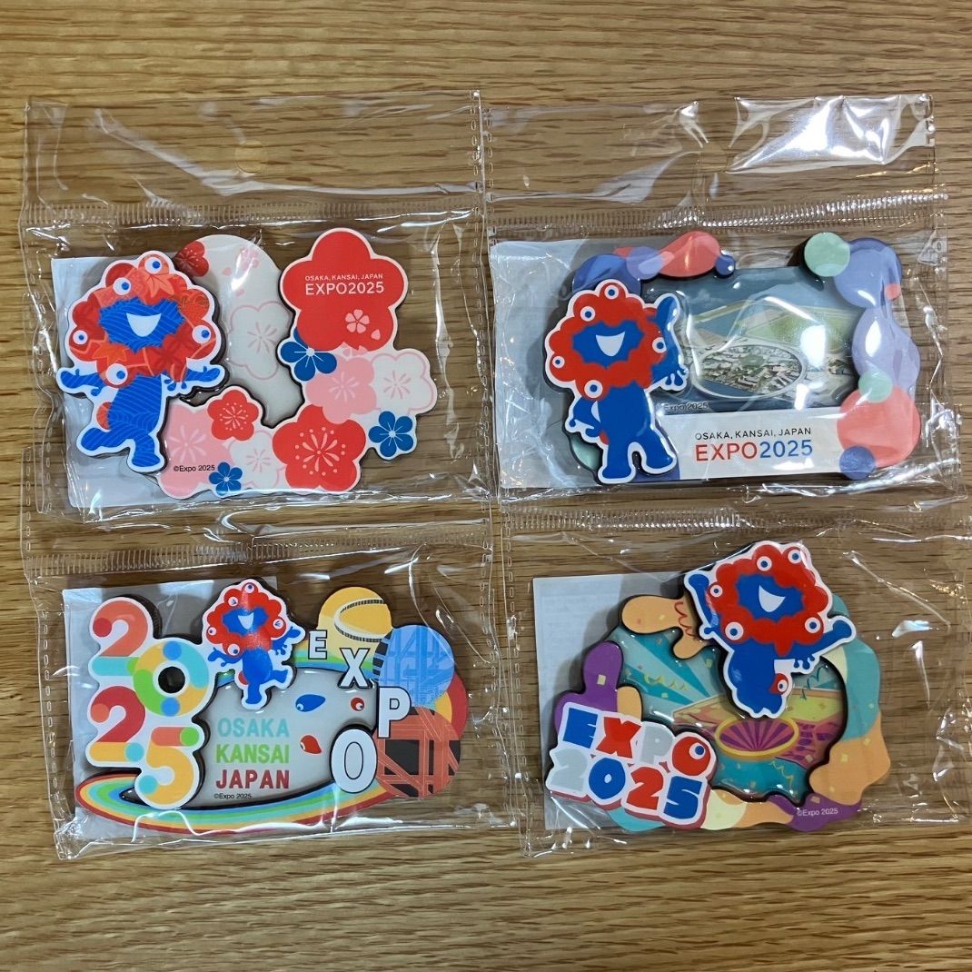 万博限定品】ミャクミャク木製マグネット 4種類セット - メルカリ