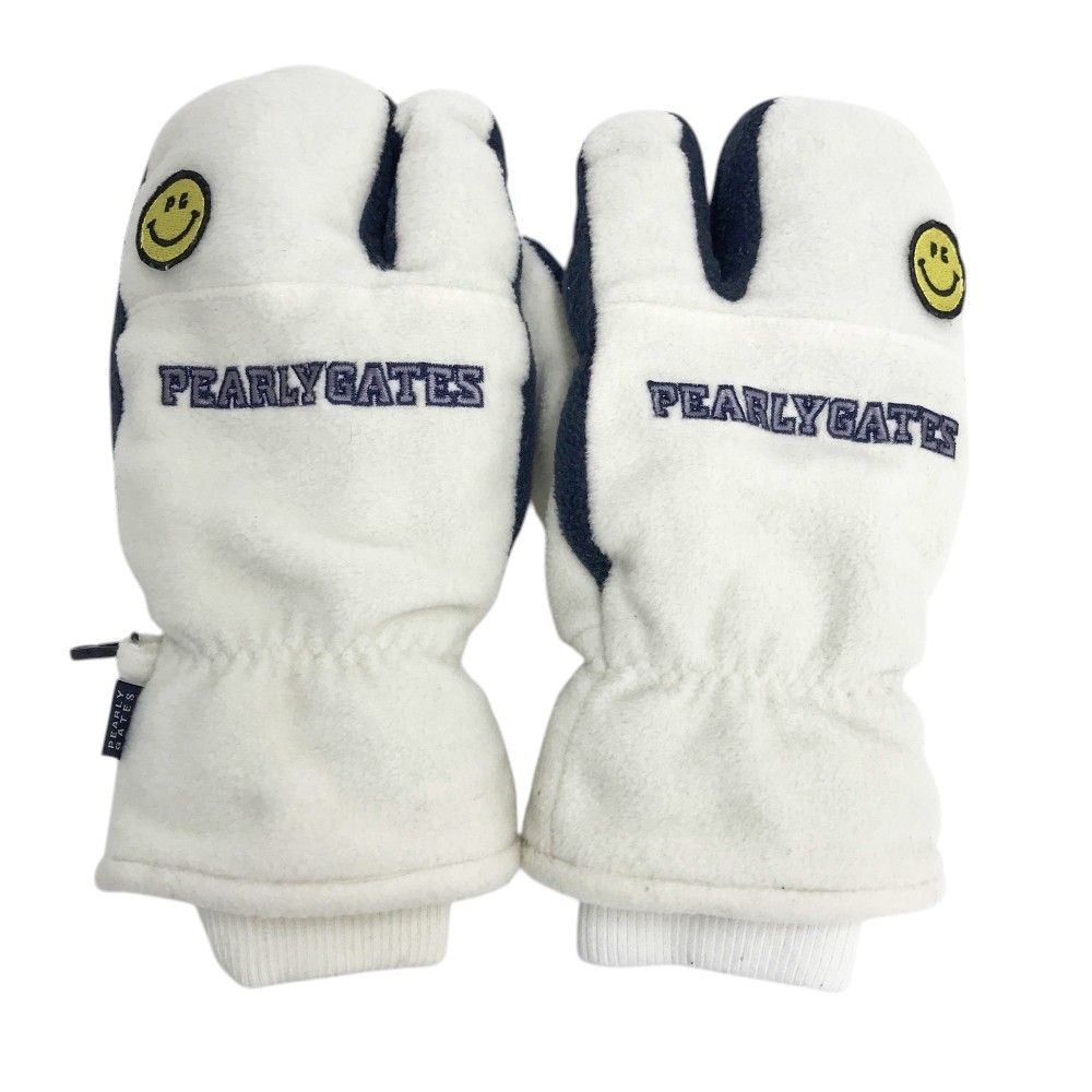 PEARLY GATES パーリーゲイツ  ミトングローブ ニコちゃん  ホワイト系  [240101386855] ゴルフウェア ストスト