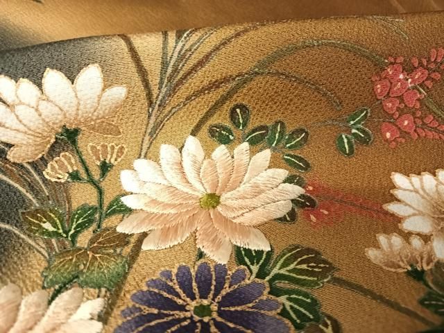 平和屋着物○ファッションデザイナー 花井幸子 訪問着 草花文 暈し染め