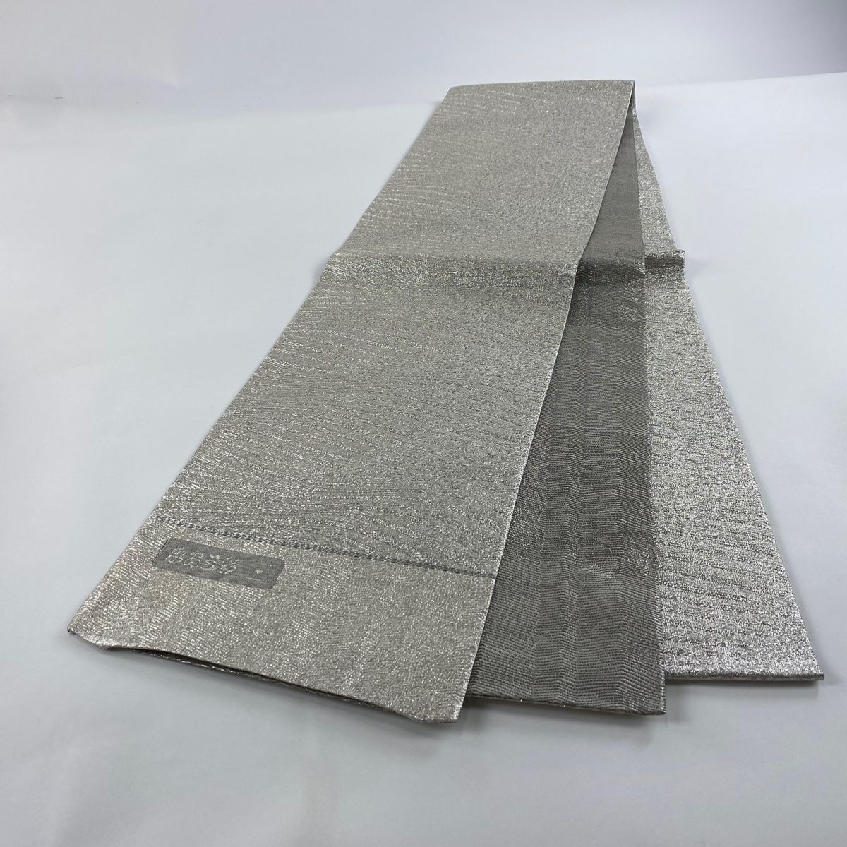 袋帯 美品 秀品 波 箔 銀色 全通 正絹 【中古】 - メルカリ