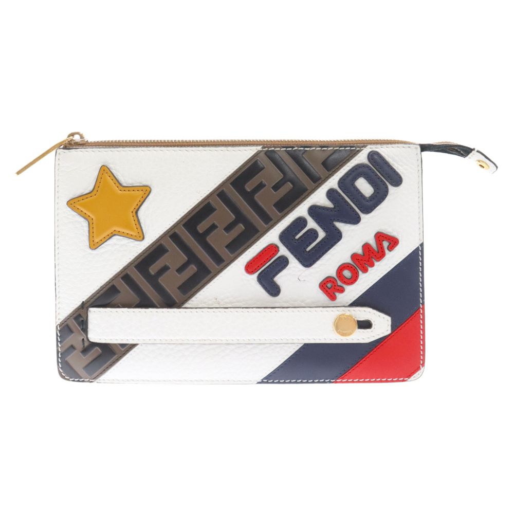 FENDI (フェンディ) ×FILA スモール トリプレット ロゴ レザー FENDI (フェンディ) ×FILA スモール トリプレット ロゴ レザー