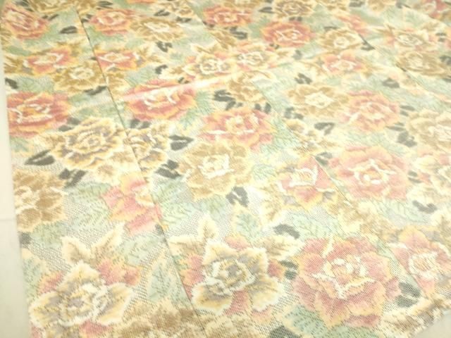 平和屋着物○上質な紬 草花間道 正絹 逸品 未使用 DAAS2399tw