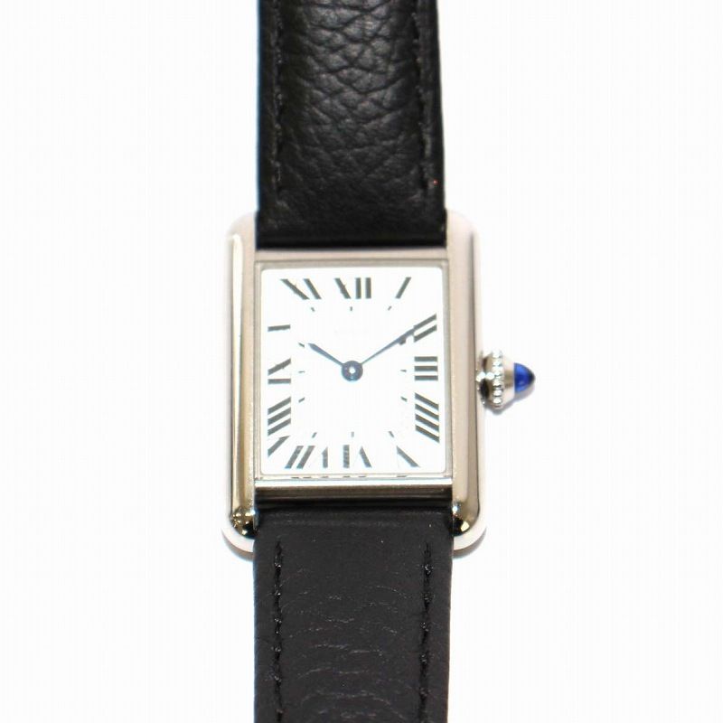 お歳暮ならオンライン カルティエ Cartier レザーバンド クオーツ 腕時計 マストタンク 時計