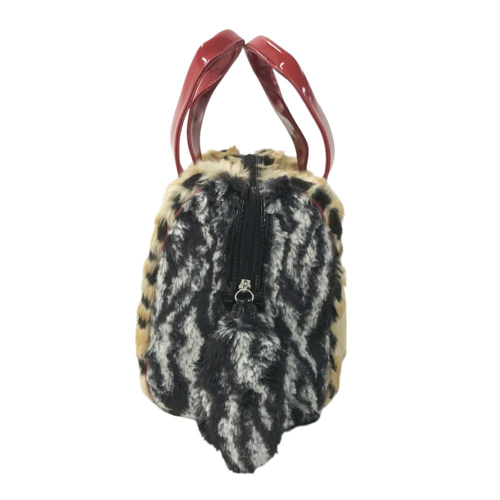 M.U SPORTS エムユースポーツ ボア カートバッグ レッド系