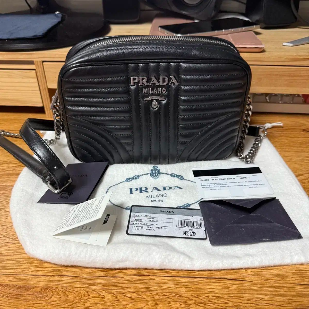 PRADA プラダ ダイアグラム クロスバッグ 付属品完備