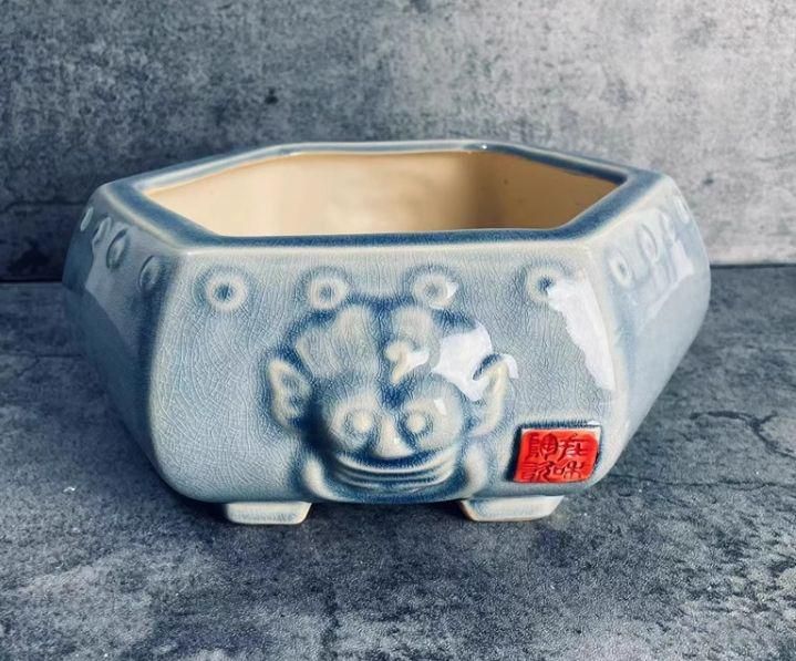青磁柱状の蘭鉢 盆栽鉢   植木鉢 小品盆栽鉢 大品盆栽鉢 青磁柱状の蘭鉢 盆栽鉢 植木鉢 小品盆栽鉢 大品盆栽鉢