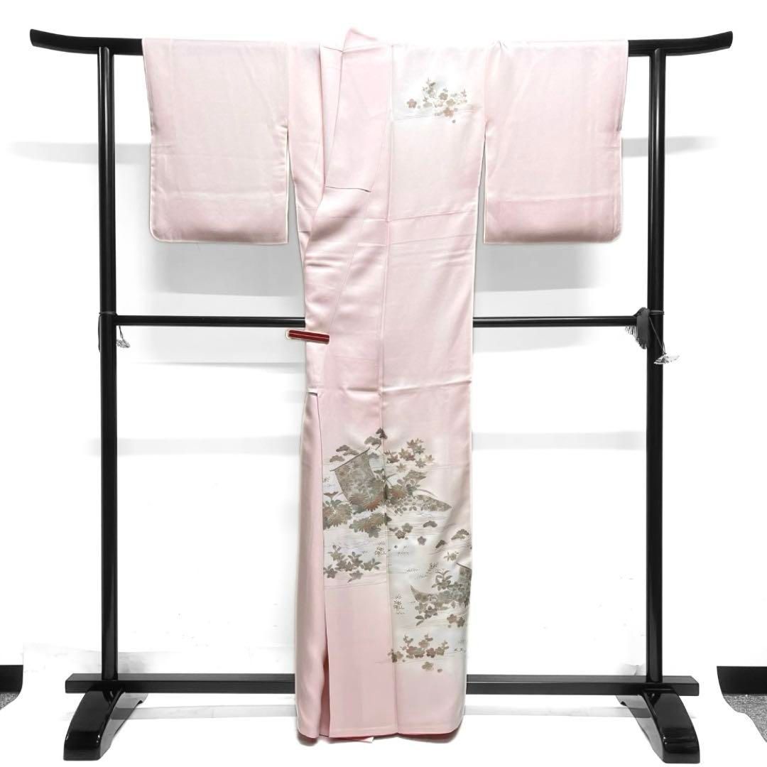 付け下げ 作家もの 金彩 几帳 菊 梅 桔梗 橘 桜 着物 021a d - メルカリ