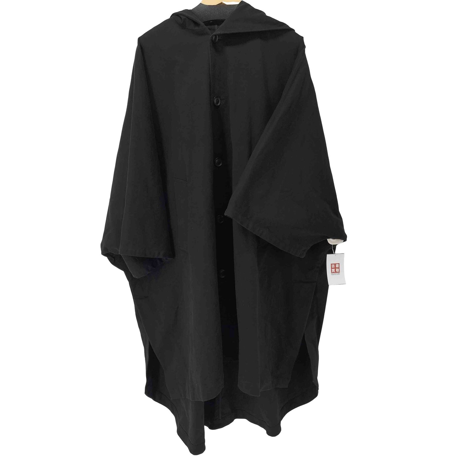 ノーアイディー NO ID. コットンツイルフーデッドポンチョコート