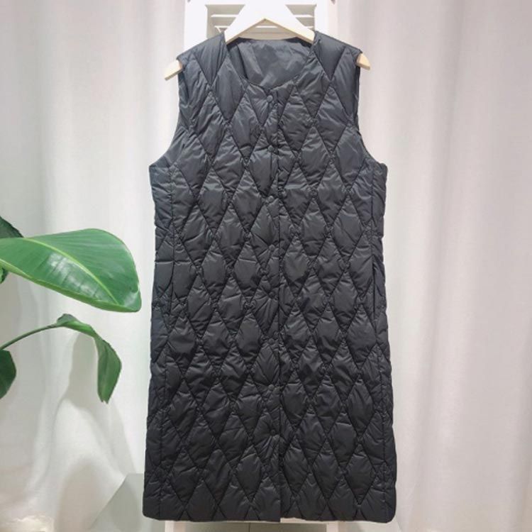 ダウンベスト ロング レディース 中綿ベスト Vネック ロングベスト 中綿 キルティングベスト キルトベスト 秋冬 軽量 薄手 防寒 保温 あたっか 暖かい ライトダウン インナーダウン ベスト コー erika7550